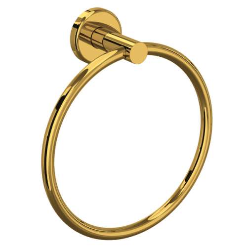 LO4ULB Lombardia Wall Mount Towel Ring, Unlacquered Brass