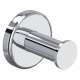 LO7APC Lombardia Wall Mount Single Robe Hook, Polished Chrome