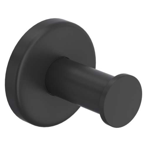 LO7MB Lombardia Wall Mount Single Robe Hook, Matte Black