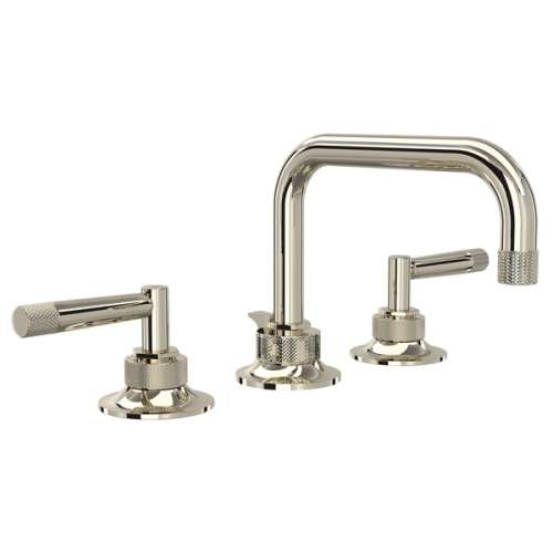 MB-2009LMPN-2 Graceline U-Spout Widespread Bathroom Faucet with Metal Lever Handle, Polished Nickel