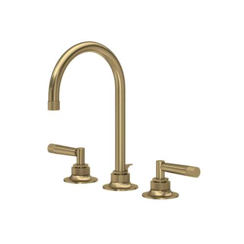 MB-2019LMAG-2 Graceline C-Spout Widespread Bathroom Faucet, Antique Gold
