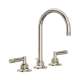 MB-2019LMPN-2 Graceline C-Spout Widespread Bathroom Faucet with Metal Lever Handle, Polished Nickel
