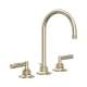 MB-2019LMSTN-2 Graceline C-Spout Widespread Bathroom Faucet with Metal Lever Handle, Satin Nickel