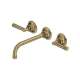 MB-2030LMAGTO-2 Graceline Wall Mount Widespread Bathroom Faucet, Antique Gold