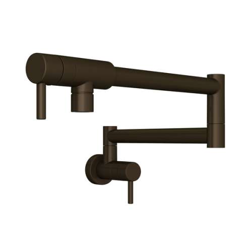QL66L-TCB-2 Modern Pot Filler with Metal Lever Handle, Tuscan Brass