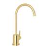 R7517ULB Lux C-Spout Filter Faucet with Metal Lever Handle, Unlacquered Brass