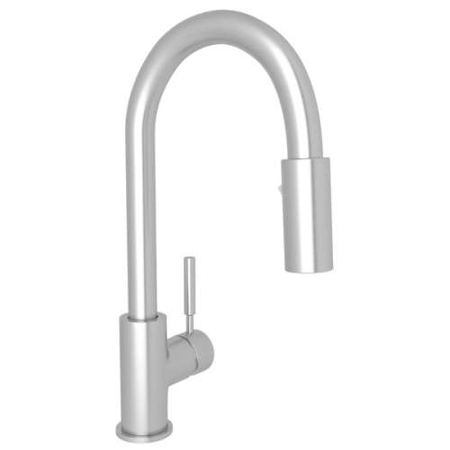 R7519SB Lux Side Handle Bar and Food Prep Stainless Steel Pulldown Faucet with Lever Handle, Brushed Stainless Steel