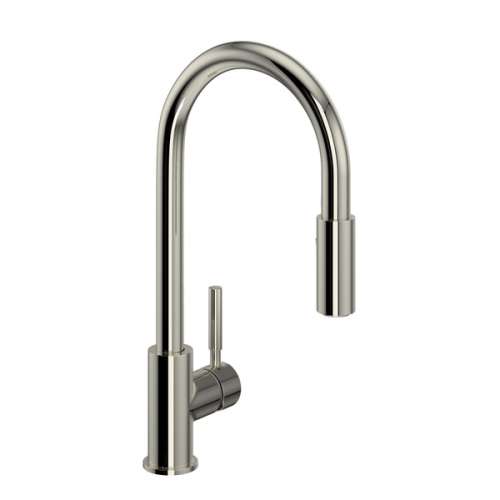 R7520PN Lux Side Handle Stainless Steel Pulldown Kitchen Faucet with Lever Handle, Polished Nickel