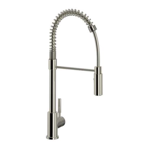 R7521PN Lux Side Handle Stainless Steel Pro Pulldown Kitchen Faucet with Lever Handle, Polished Nickel