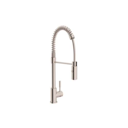 R7521SB Lux Side Handle Brushed Stainless Steel Pro Pulldown Kitchen Faucet with Lever Handle, Brushed Stainless Steel