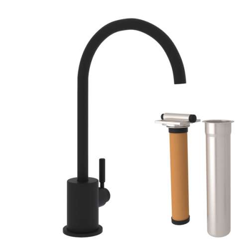RKIT7517MB Lux C-Spout Filter Faucet with Metal Lever Handle, Matte Black