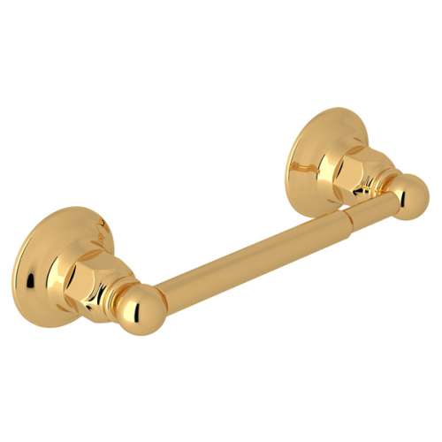ROT18IB Wall Mount Single Spring-Loaded Toilet Paper Holder, Italian Brass