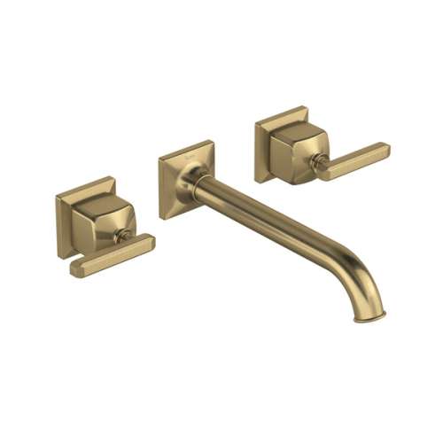 TAP08W3LMAG Apothecary Wall Mount Bathroom Faucet Trim with Lever Handle, Antique Gold