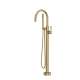 TMB06HF1LMAG Knurled Single Hole Floor Mount Tub Filler Trim, Antique Gold
