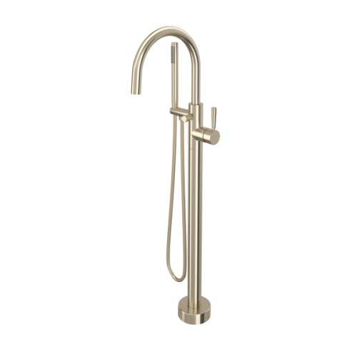 TMB06HF1LMSTN Knurled Single Hole Floor Mount Tub Filler Trim, Satin Nickel