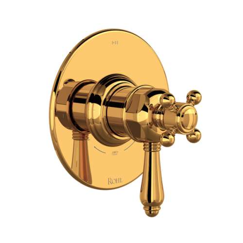 TTD23W1LMIB 1/2-in Thermostatic and Pressure Balance Trim with 3 Functions with Lever Handle, Italian Brass