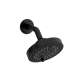366BK-WS 6-Function 6-in Showerhead with Arm 1.8 GPM, Black