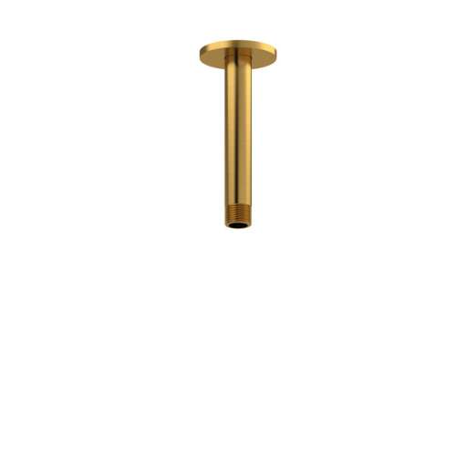 508BG 6-in Ceiling Mount Shower Arm with Round Escutcheon, Brushed Gold