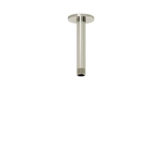 508PN 6-in Ceiling Mount Shower Arm with Round Escutcheon, Polished Nickel