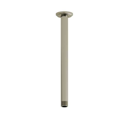 557PN 12-in Ceiling Mount Shower Arm with Round Escutcheon, Polished Nickel