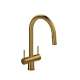 AZ801BG Azure Two Handle Pulldown Kitchen Faucet, Brushed Gold