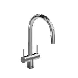 AZ801C Azure Two Handle Pulldown Kitchen Faucet, Chrome