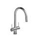 AZ801C Azure Two Handle Pulldown Kitchen Faucet, Chrome