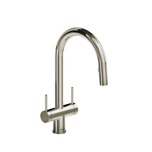 AZ801PN Azure Two Handle Pulldown Kitchen Faucet, Polished Nickel