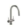 AZ801SS Azure Two Handle Pulldown Kitchen Faucet, Stainless Steel Finish