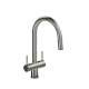 AZ801SS Azure Two Handle Pulldown Kitchen Faucet, Stainless Steel Finish