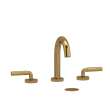 RU08LBG Riu Widespread Lavatory Faucet with C-Spout with Lever Handles, Brushed Gold