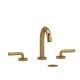 RU08LBG Riu Widespread Lavatory Faucet with C-Spout with Lever Handles, Brushed Gold