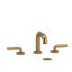 RUSQ08LBG Riu Widespread Lavatory Faucet with U-Spout with Lever Handles, Brushed Gold