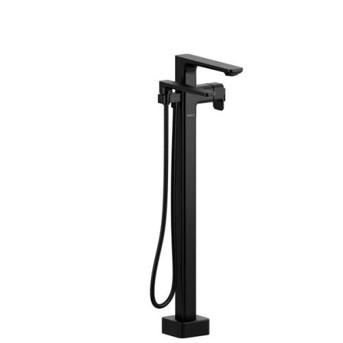 TEQ39BK Equinox Single Hole Floor Mount Tub Filler Trim, Black