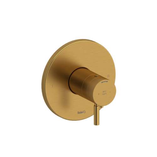 TRUTM44BG Riu 1/2-in Thermostatic and Pressure Balance Trim with 2 Functions with Lever Handle, Brushed Gold