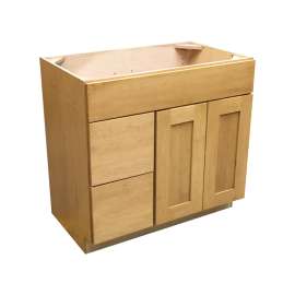 V362134.5SDLMAMCA Montana Maple Cocoa Vanity with Side Drawers
