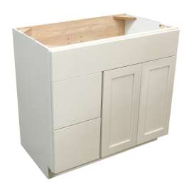 V362134.5SDLPEMOR Pawnee Maple Oyster Vanity with Side Drawers