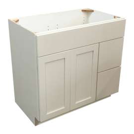V362134.5SDRPEMOR Pawnee Maple Oyster Vanity with Side Drawers