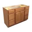 V482134.5SDLRWYOAN Wesley Oak Autumn Vanity with Side Drawers