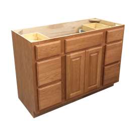 V482134.5SDLRWYOAN Wesley Oak Autumn Vanity with Side Drawers