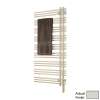 Electric Towel Radiator Direct Wire Right-Hand 52-in H x 23-in W Gray White