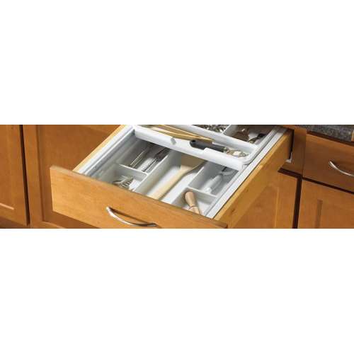 TW850-1-W Tableware Tray 8.75 - 11.75 in w. x 2.25 in h. x 17.25- 21 in d. White