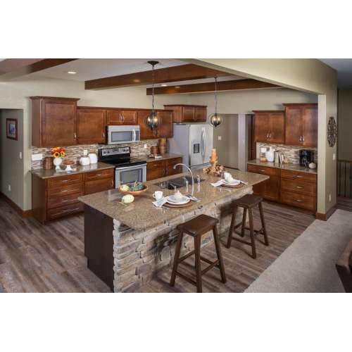 VS36 Straight Valance 36 in w. x 6 in h. x 0.75 in d. Georgetown Door Maple Wood