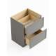 SM2DB30-RTA-FR02-LG Framington 30-in x 24-in x 35-in Ready To Assemble Latitude Two Drawer Base Cabinet, Light Grey