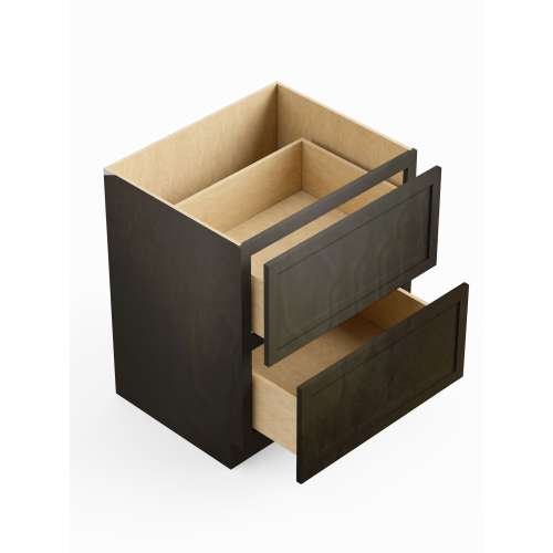 SM2DB36-RTA-FR02-SG Framington 36-in x 24-in x 35-in Ready To Assemble Latitude Two Drawer Base Cabinet, Smokey Grey