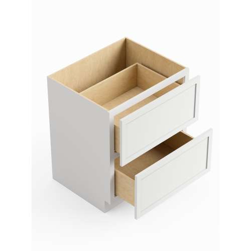 SM2DB36-RTA-FR02-WH Framington 36-in x 24-in x 35-in Ready To Assemble Latitude Two Drawer Base Cabinet, White