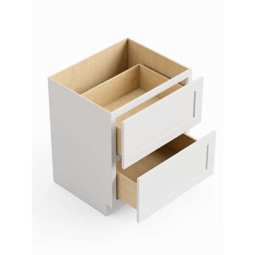 SM2DB36 Framington 36-in x 24-in x 35-in Ready To Assemble Remington Two Drawer Base Cabinet, White