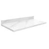 Mini Custom Quartz Vanity Top, White Carrara