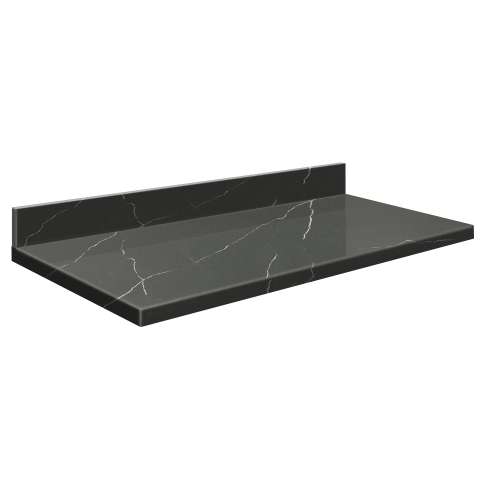 Mini Custom Quartz Vanity Top, Marble Grey