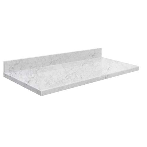 Mini Custom Quartz Vanity Top, Misty Grey
